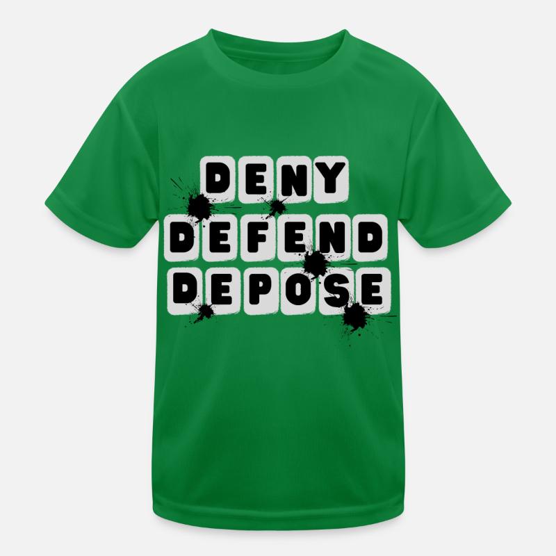 DENY DEFEND DEPOSE Kids Functional T-Shirt