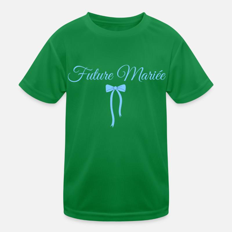 Bride-to-be Blue Bow Kids Functional T-Shirt