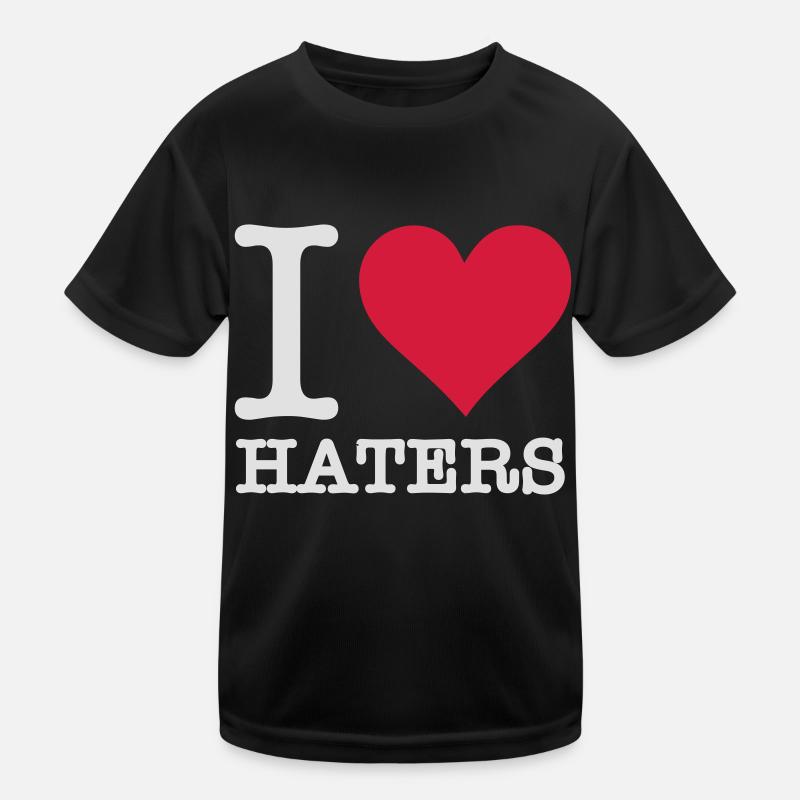 Ich liebe Hasser Kinder Funktions-T-Shirt