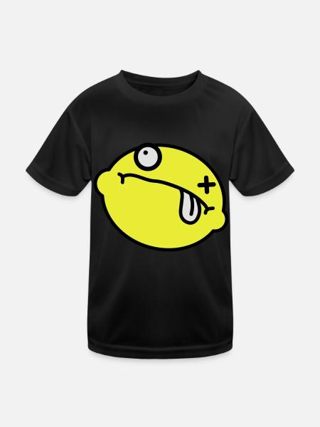 Dead Lemon Smiley - Kids Functional T-Shirt - black - Front