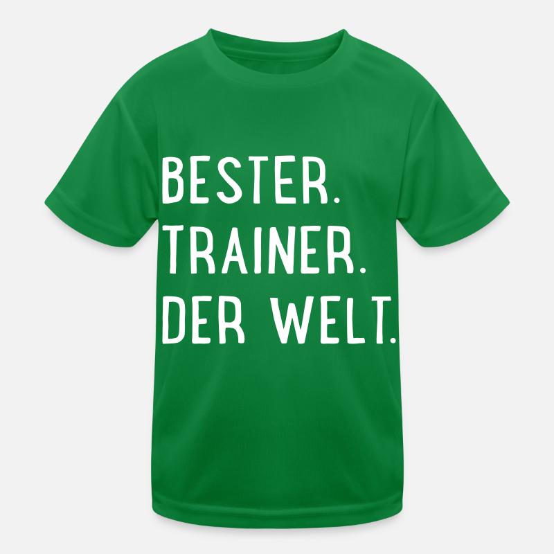 Bester Trainer der Welt Kinder Funktions-T-Shirt