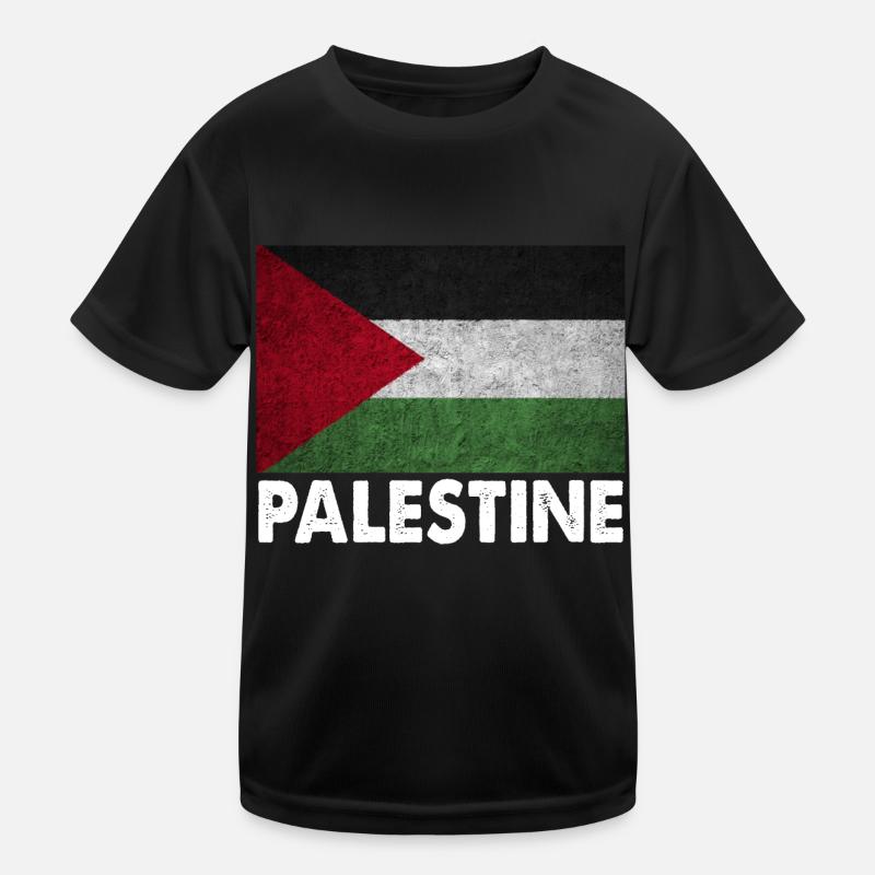 Palestine Fun Gift - Kids Functional T-Shirt - black