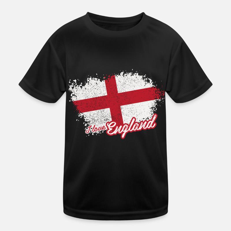 J'aime l'Angleterre - T-shirt sport Enfant - noir
