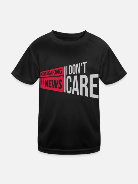 Breaking news don t - Kinder Funktions-T-Shirt - Schwarz - Vorne
