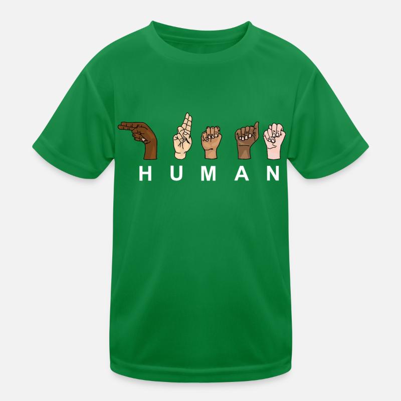HUMAN - RESPECT - Handzeichen Kinder Funktions-T-Shirt