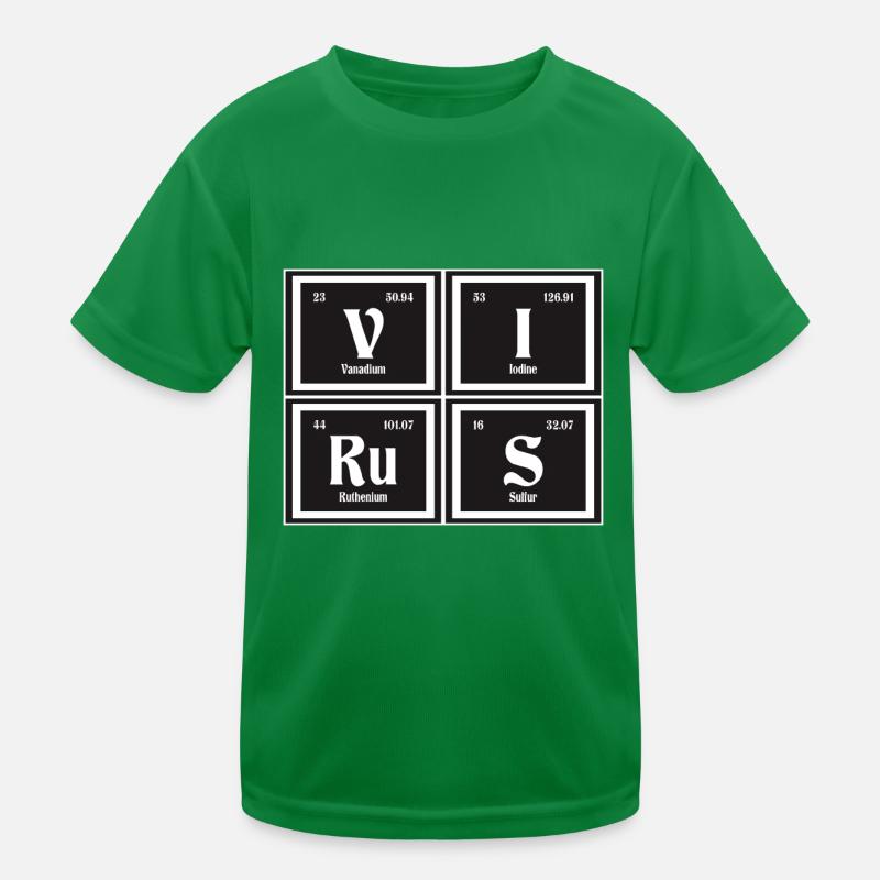 | de virus Tableau périodique des éléments T-shirt sport Enfant