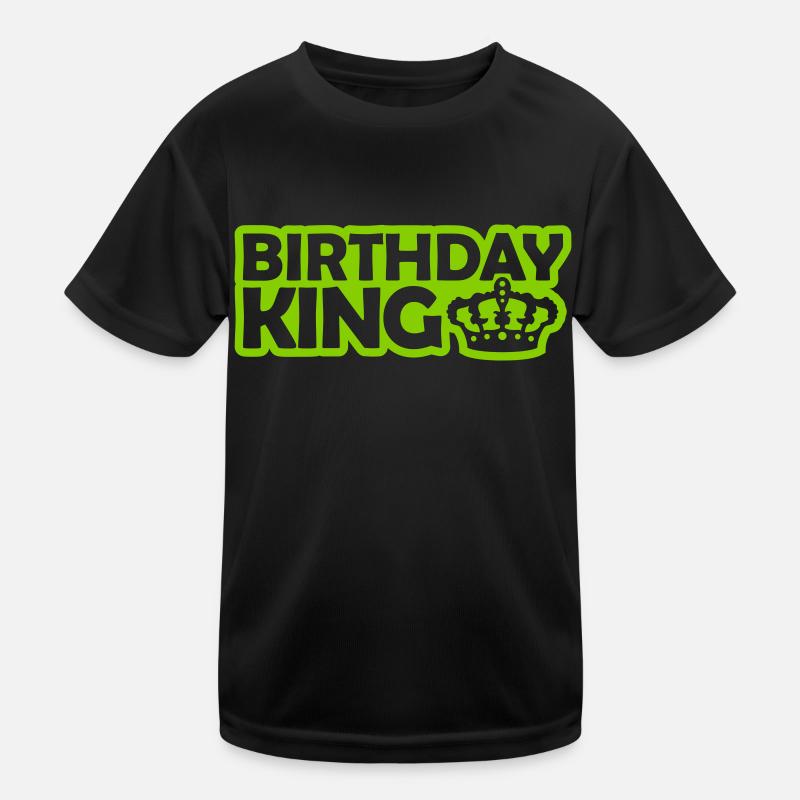 Birthday King Party Logo Kinder Funktions-T-Shirt
