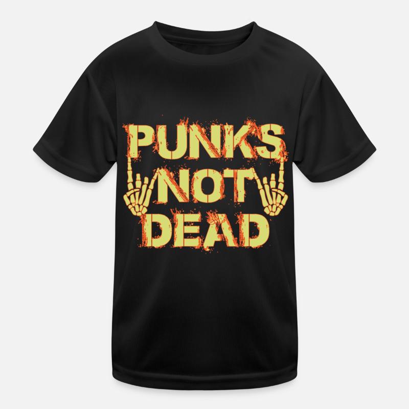 Punks not Dead - Kinder Funktions-T-Shirt - Schwarz