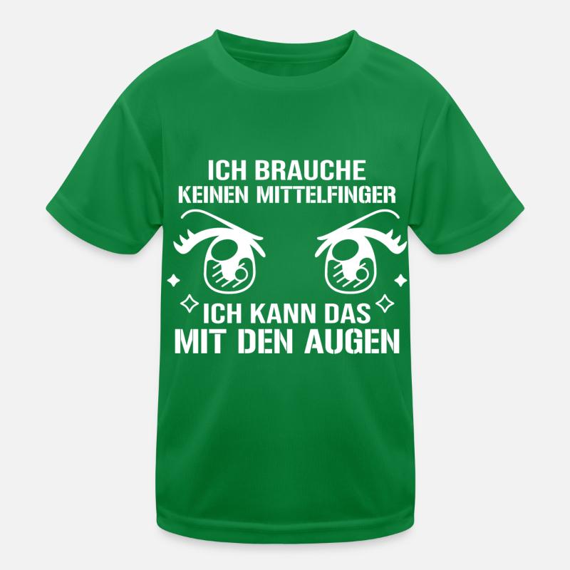 Mittelfinger Augen - Spruch Statement Sarkasmus Kinder Funktions-T-Shirt