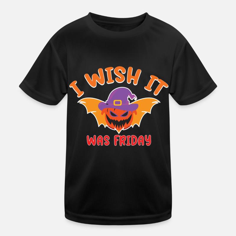 I wish it was Friday - Kinder Funktions-T-Shirt - Schwarz