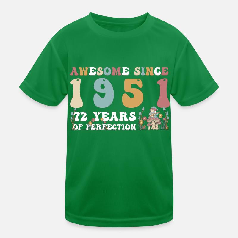 Großartig seit 1951 72 Jahr der Perfektion - 72. Kinder Funktions-T-Shirt