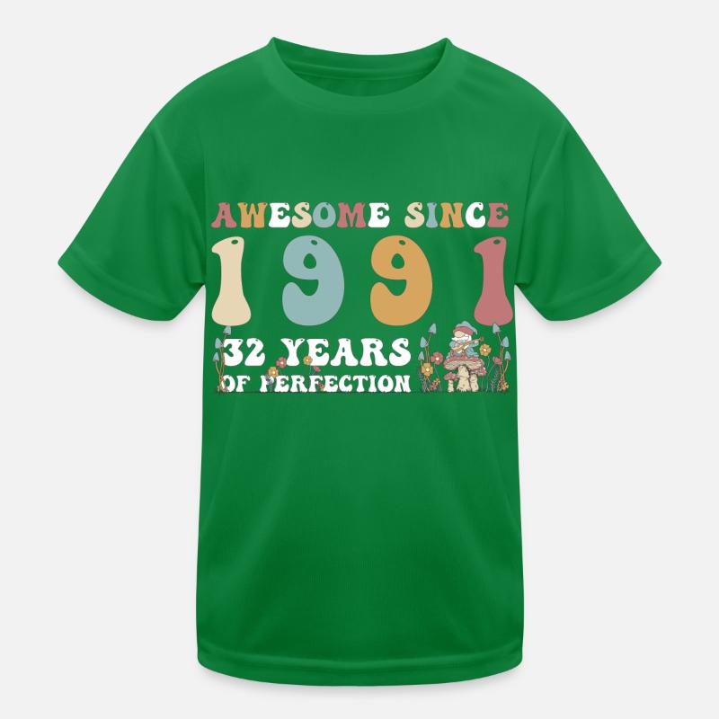 Großartig seit 1991 32 Jahr der Perfektion - 32. Kinder Funktions-T-Shirt