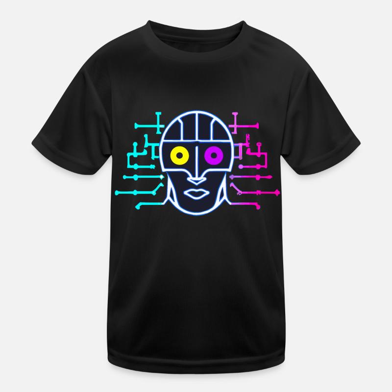 Neon Robot - Artificial Intelligence - Cyborg Kids Functional T-Shirt