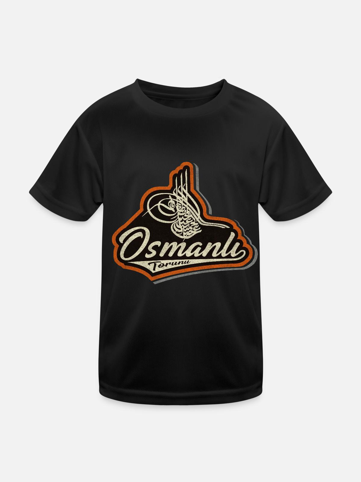 Osmanlı - Kinder Funktions-T-Shirt - Schwarz - Vorne