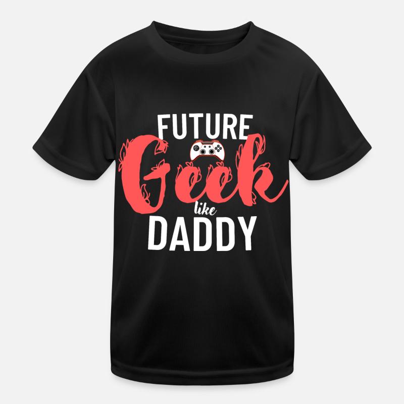 Geek wie Papa Kinder Funktions-T-Shirt