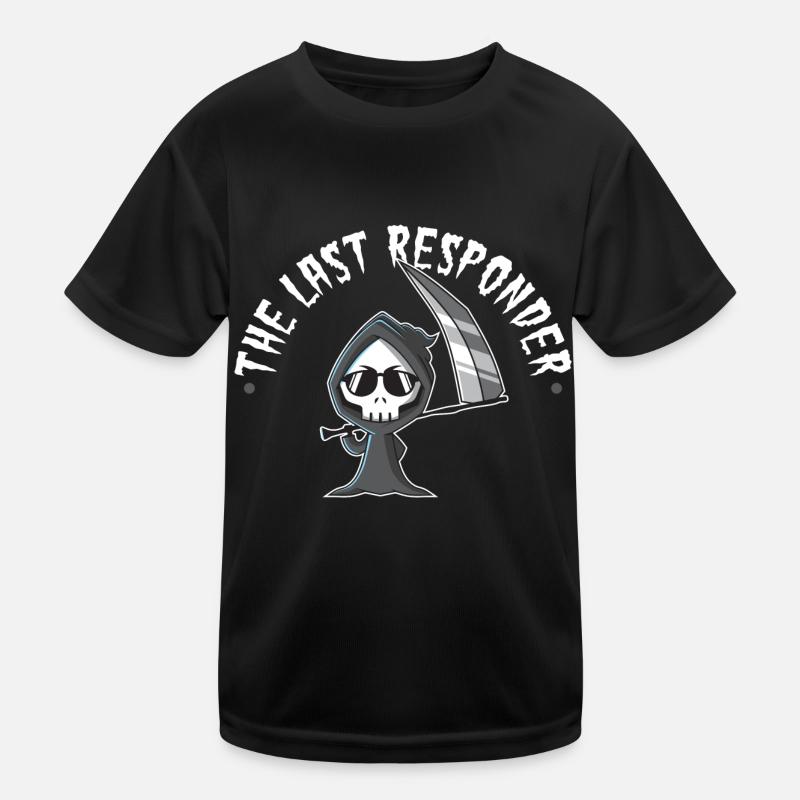 Funny Grim Reaper, The Last Responder, Goth Dark Kinder Funktions-T-Shirt