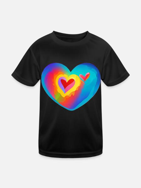 Hochzeit Muttertag Valentinstag Verlobung Liebe - Kinder Funktions-T-Shirt - Schwarz - Vorne