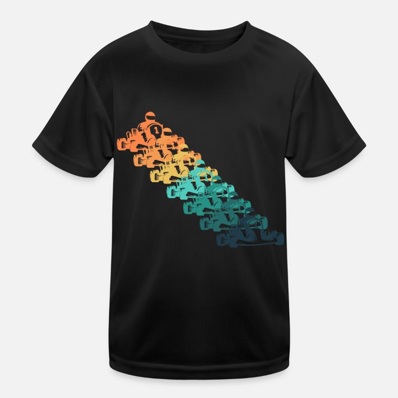 Retro-Kartfahren Kinder Funktions-T-Shirt
