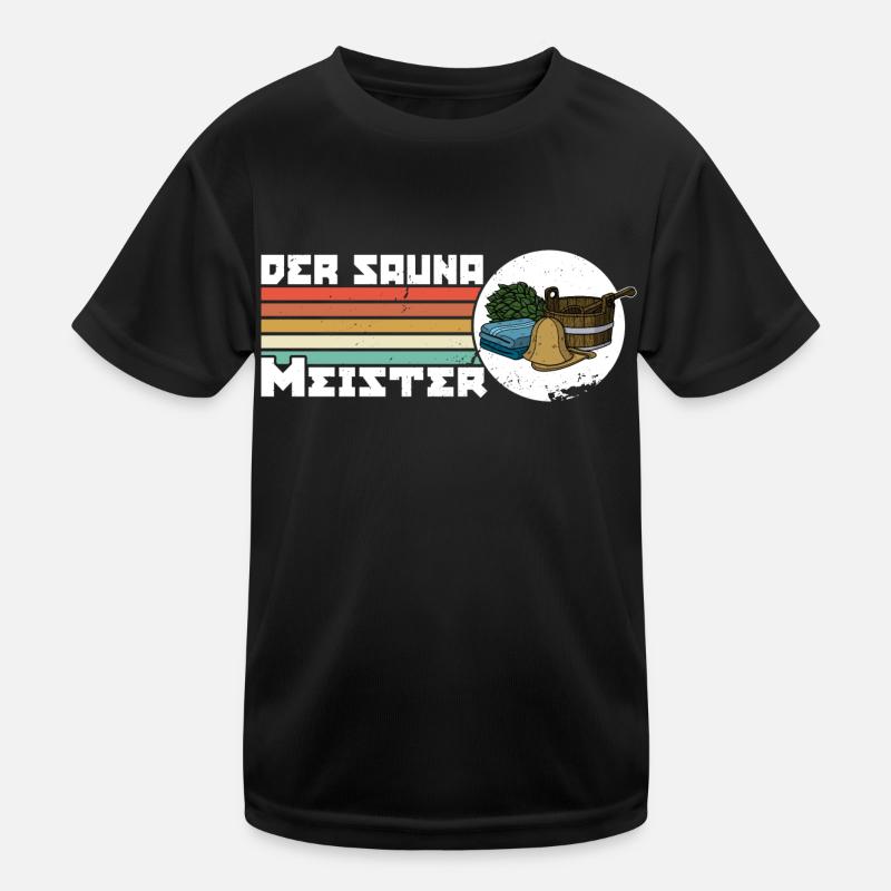 Der Sauna Meister Spa Massage Banja Saunaclub Kinder Funktions-T-Shirt