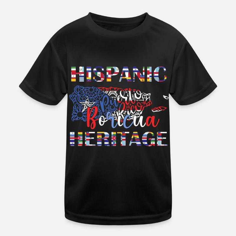 Hispanic Heritage Boricua Kids Functional T-Shirt
