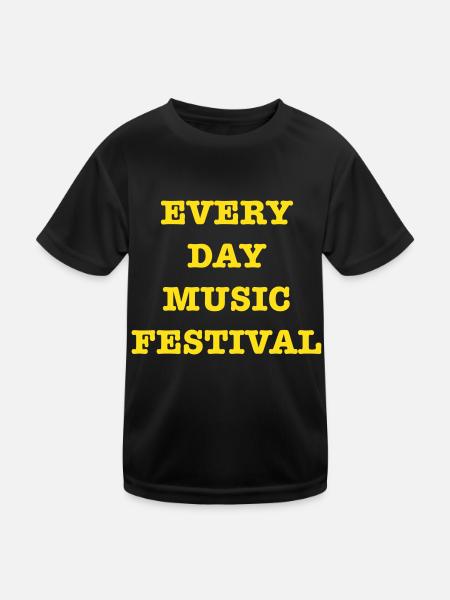 EveryDayMusicFestival - Kids Functional T-Shirt - black