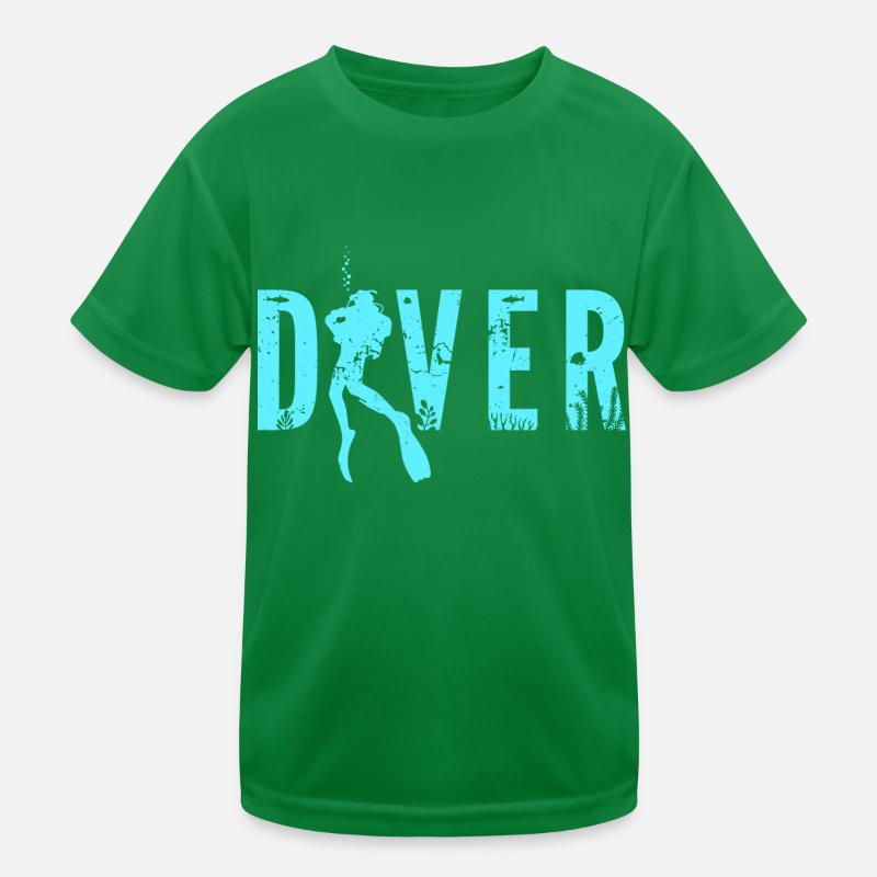 Scuba Diver Vintage Retro | Tauchen Kinder Funktions-T-Shirt
