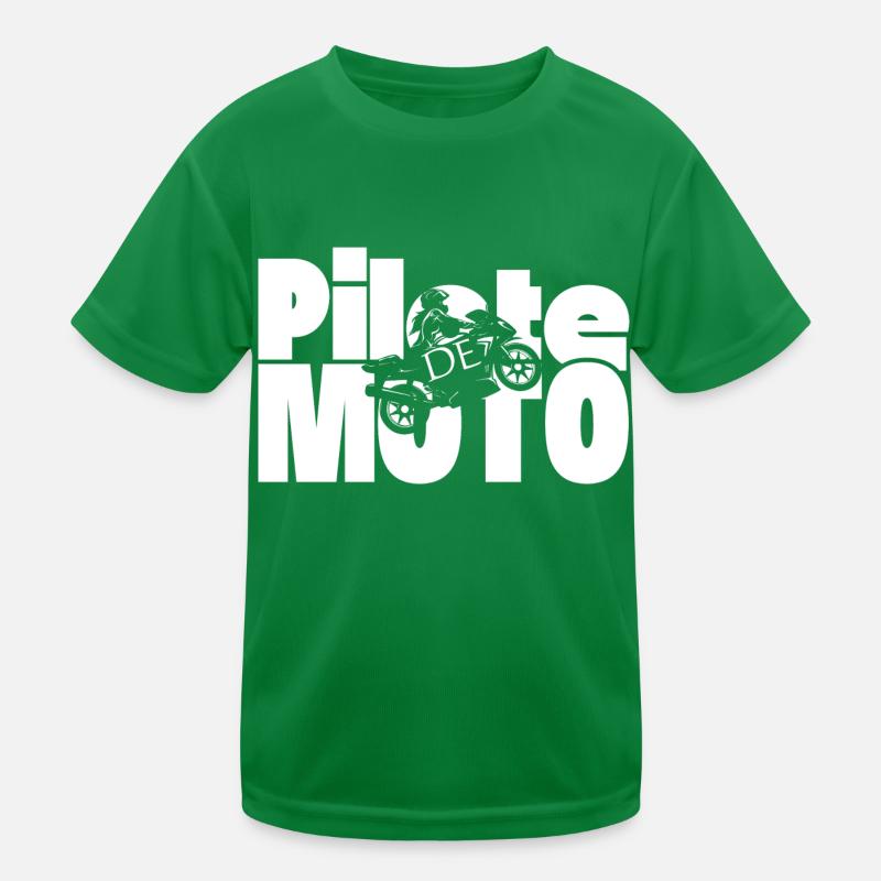 Motorradfahrer Kinder Funktions-T-Shirt