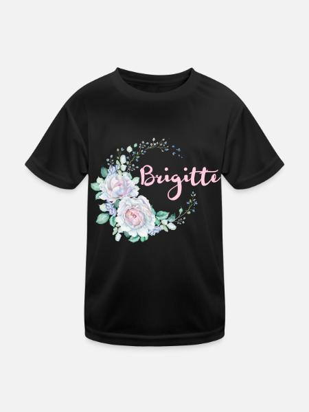 Für Brigitte - Kinder Funktions-T-Shirt - Schwarz