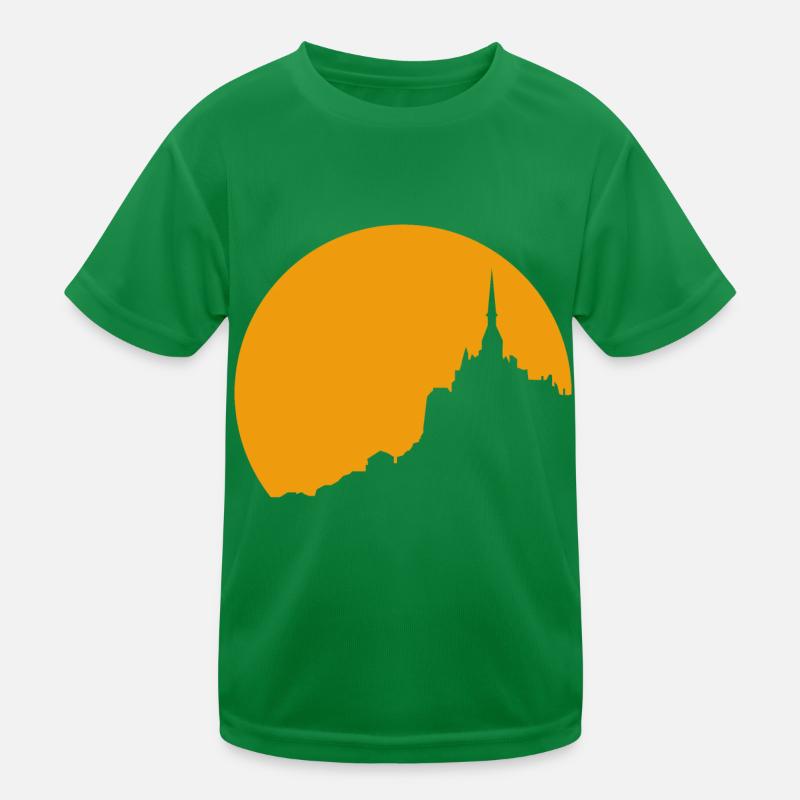 Le Mont Saint Michel coucher de soleil T-shirt sport Enfant