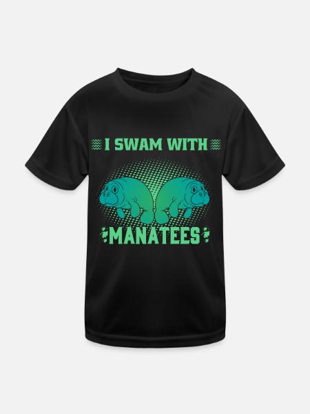 Ich Schwamm Mit Seekühen Wassertiere Seekühe - Kinder Funktions-T-Shirt - Schwarz - Vorne