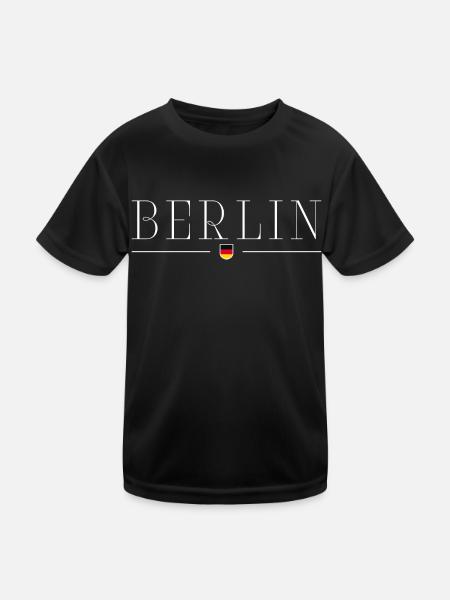Berlin: Trendy, vibrant, unique - Kids Functional T-Shirt - black - Front