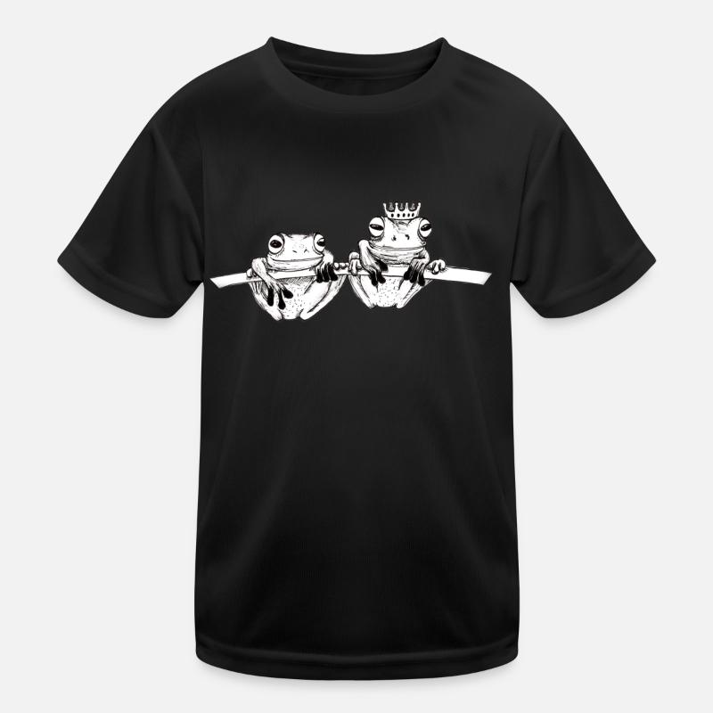 handgezeichnet Frösche auf einem Ast Kinder Funktions-T-Shirt