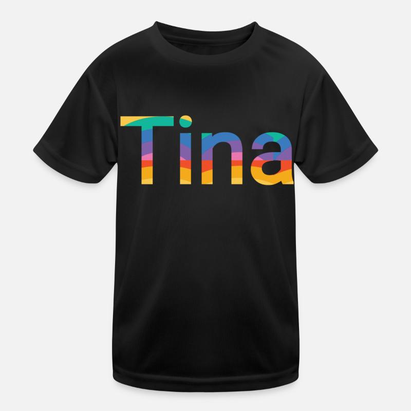 Nom Tina dans Rainbow Fatbe T-shirt sport Enfant