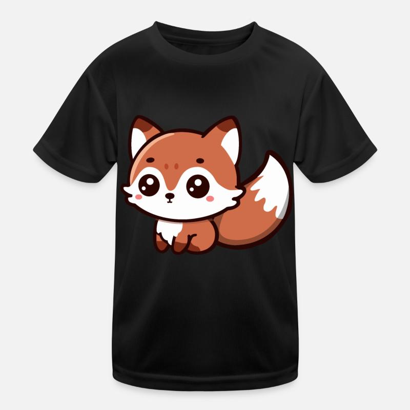 Fluffy Delight : Charme Chibi Fox T-shirt sport Enfant
