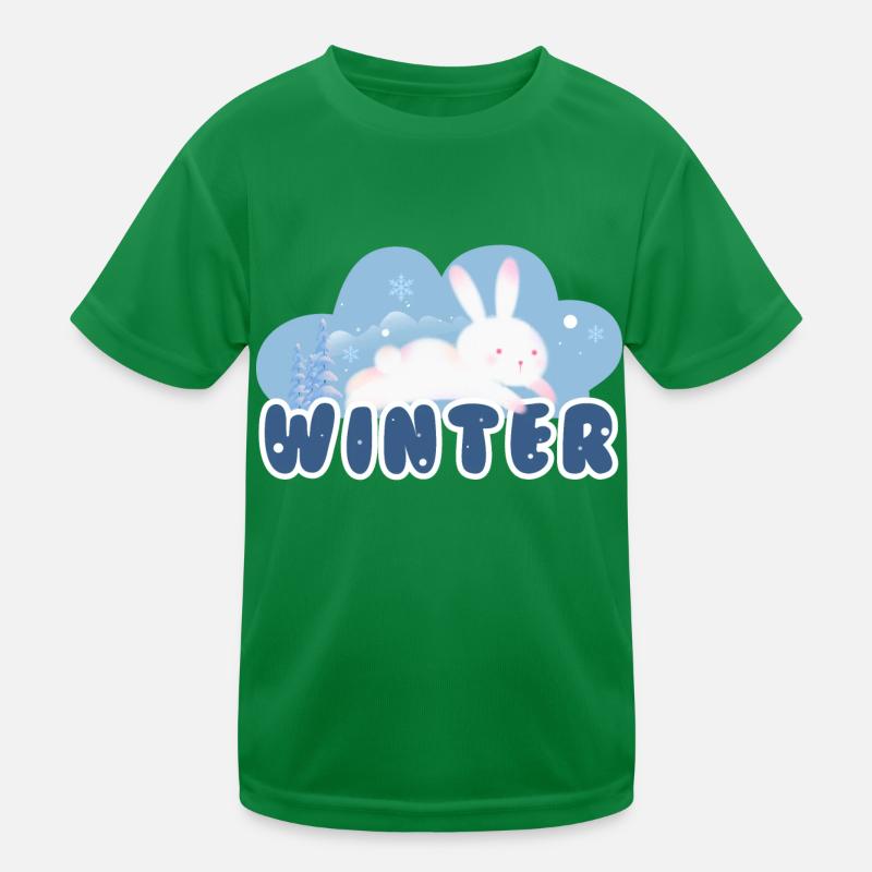 Winter Rabbit Kinder Funktions-T-Shirt