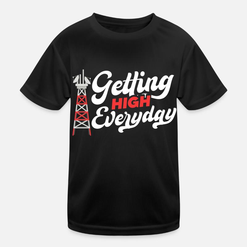 Getting High Every Day High-Altitude Climbing Kids Functional T-Shirt