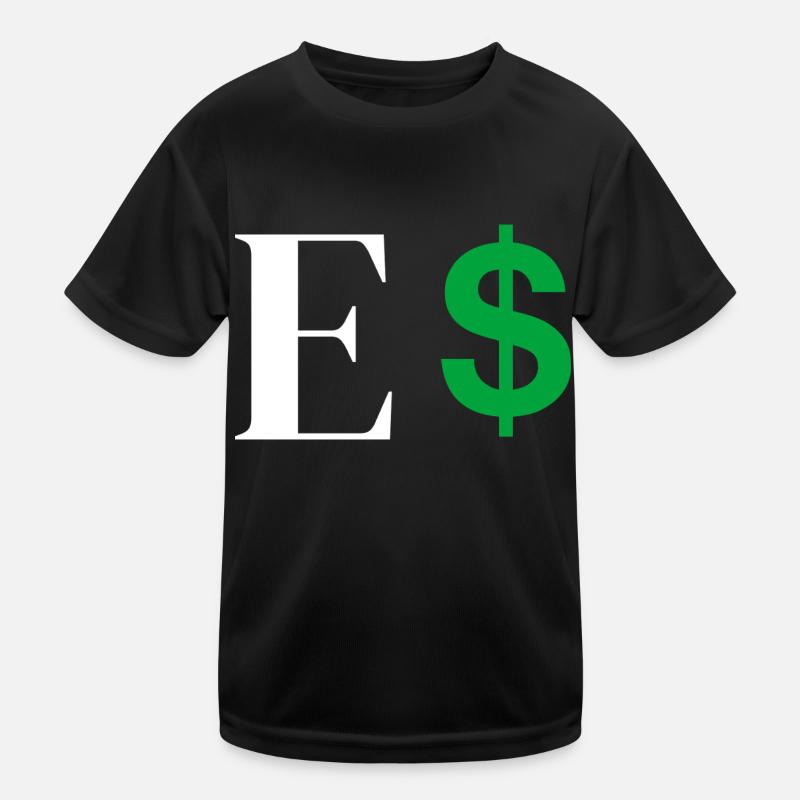 Buchstabe E Dollar Kinder Funktions-T-Shirt
