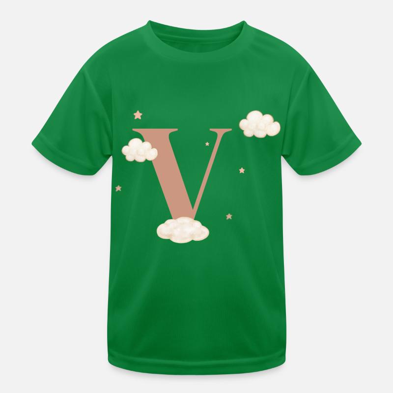 Lettre v nuages étoiles T-shirt sport Enfant