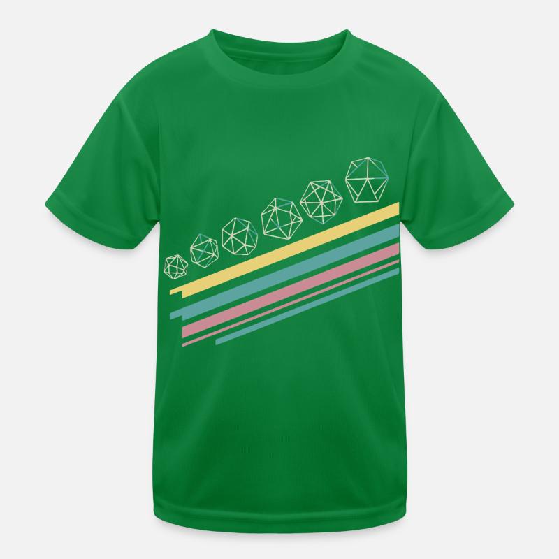 Rétro minimaliste polyédrique jeu de dés de table RPG T-shirt sport Enfant