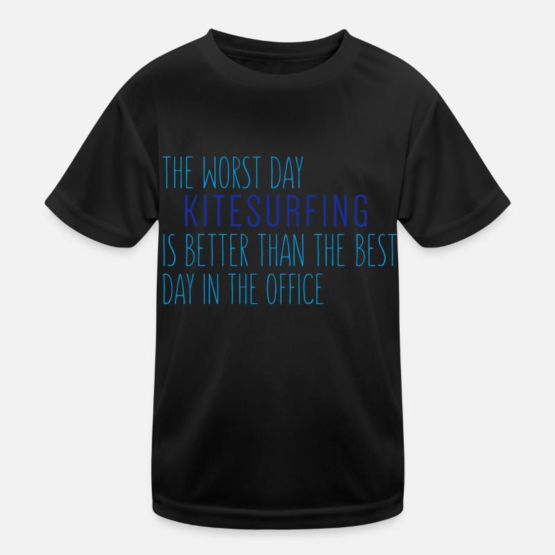 Kitesurfing vs. Office Kids Functional T-Shirt