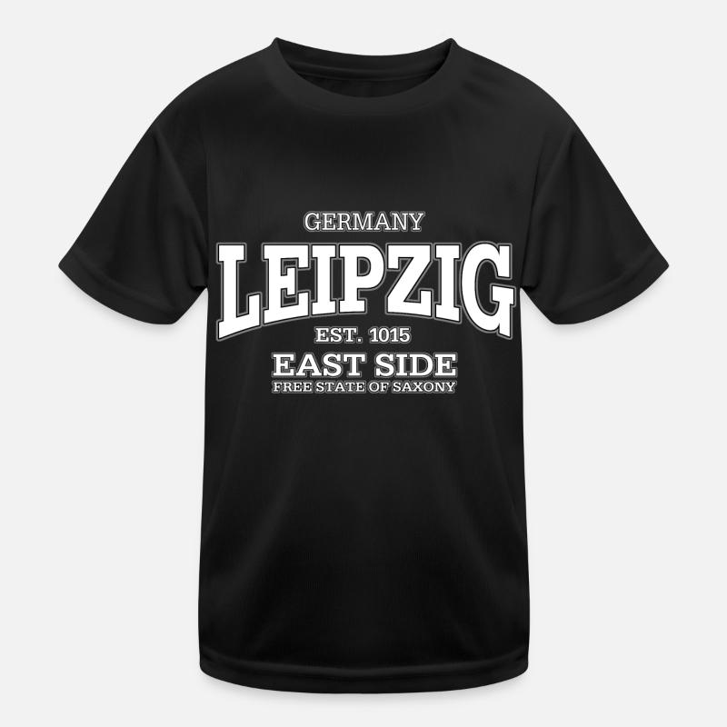 Leipzig (white) - Kinder Funktions-T-Shirt - Schwarz