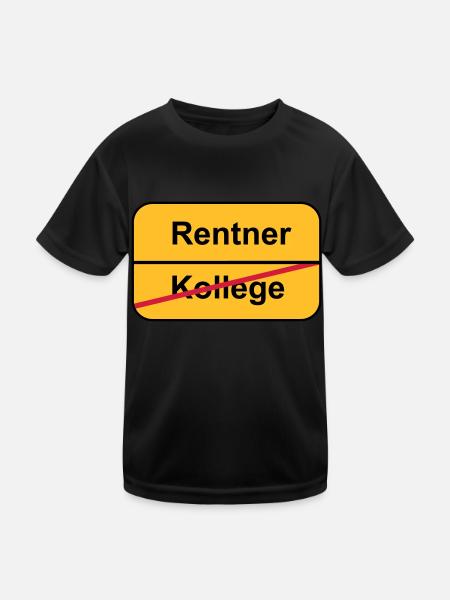 Pensionierung - Kinder Funktions-T-Shirt - Schwarz - Vorne
