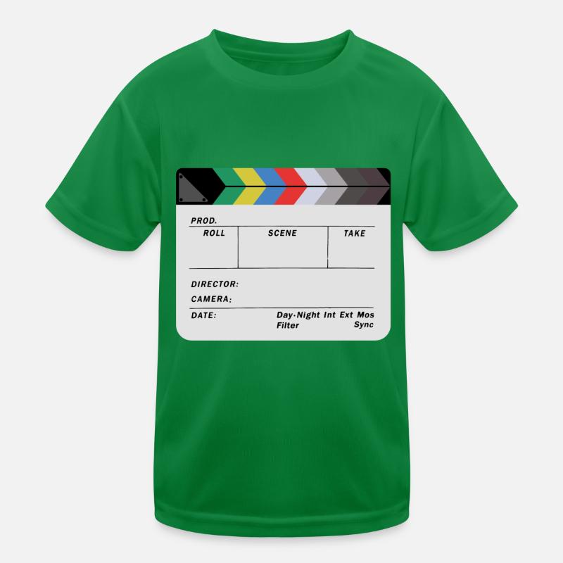 Clapperboard design blank Kids Functional T-Shirt