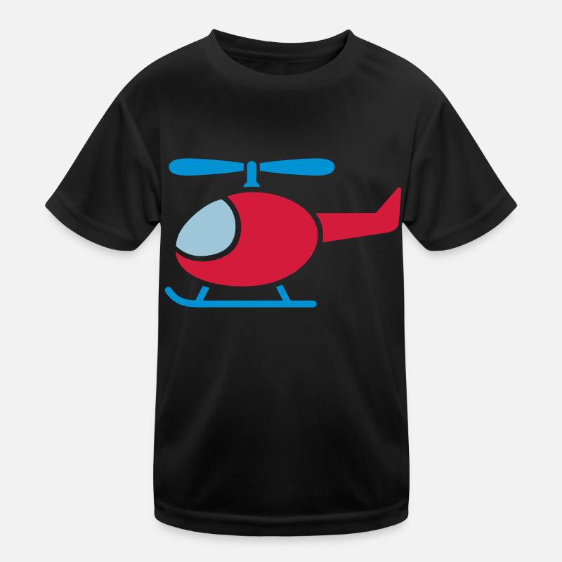 Helicopter Helicopter - Kids Functional T-Shirt - black