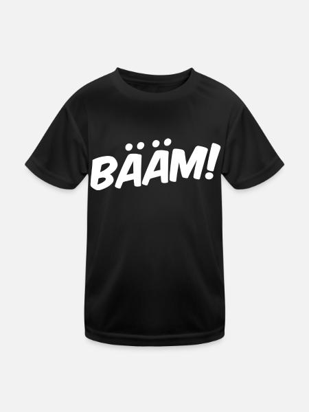 BÄÄM! - Kinder Funktions-T-Shirt - Schwarz - Vorne