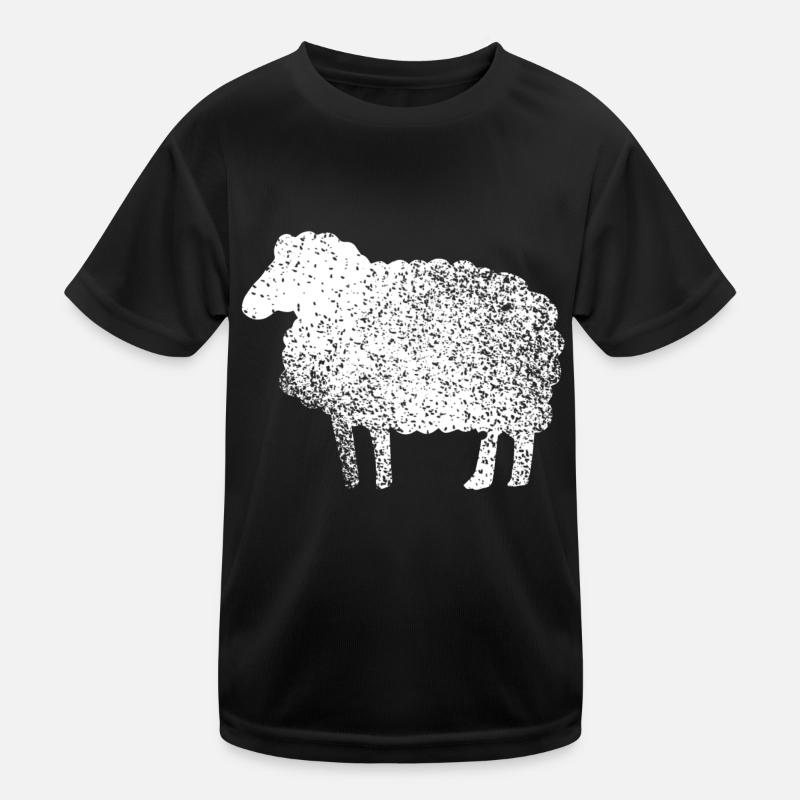 Lustiges Schaf Silhouette Grunge Geschenk Schäfer Kinder Funktions-T-Shirt