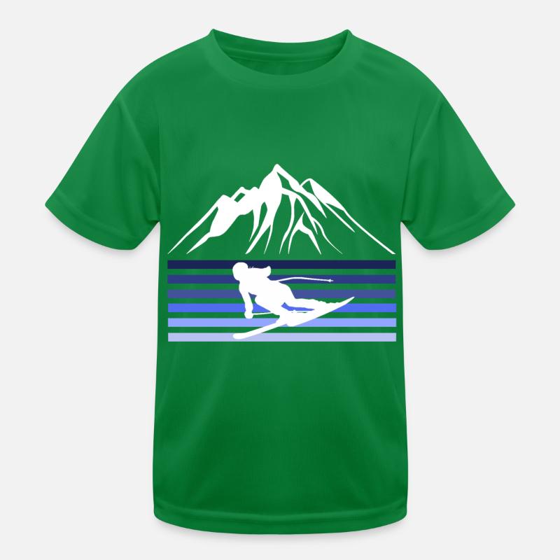skiing Kids Functional T-Shirt