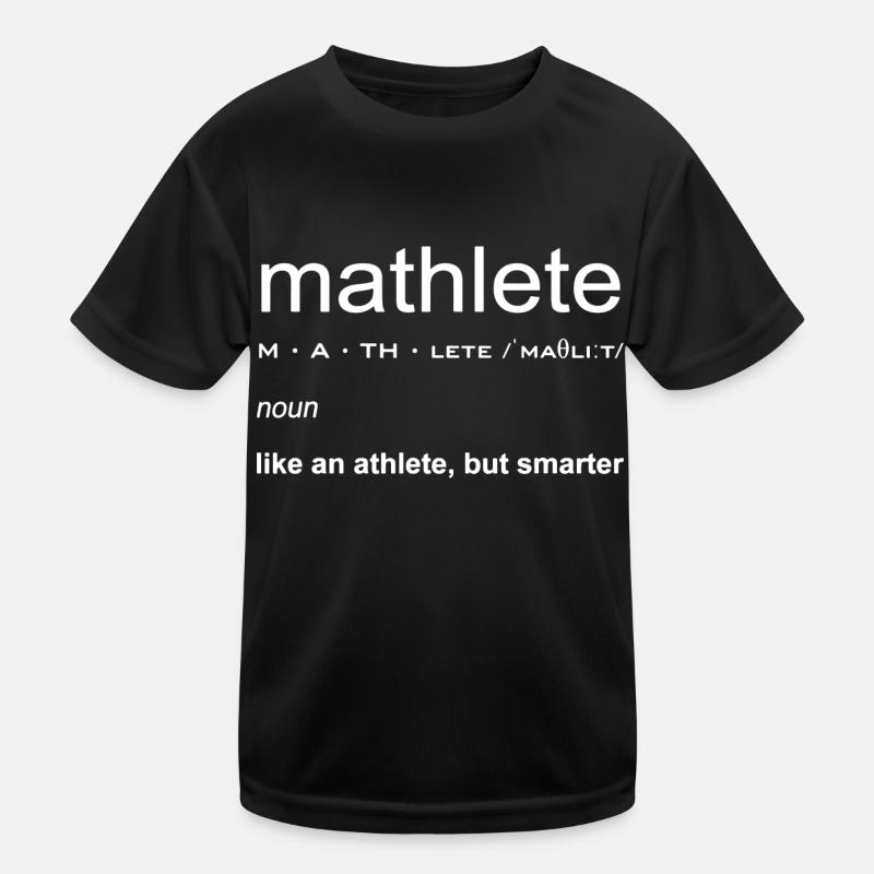 Mathlete Definition Funny Math Nerd - Kids Functional T-Shirt - black