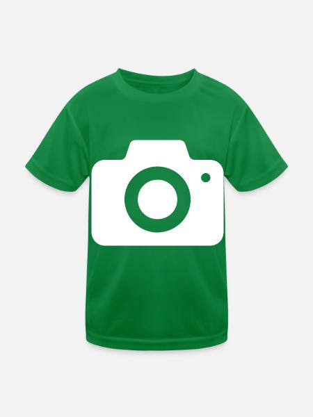 Photography Movie Camera Photographer - Kids Functional T-Shirt - kelly green - Front