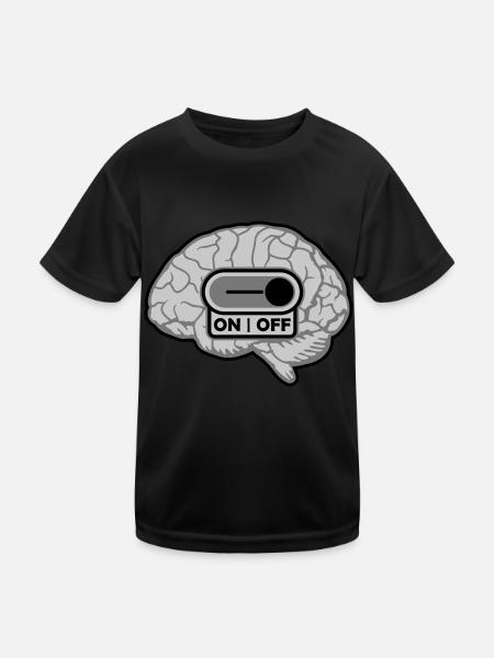 Turn off brain switches - Kids Functional T-Shirt - black - Front